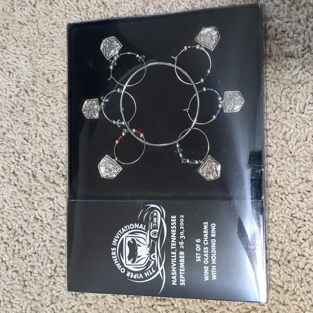 *New* Dodge Viper Wine Glass Charms